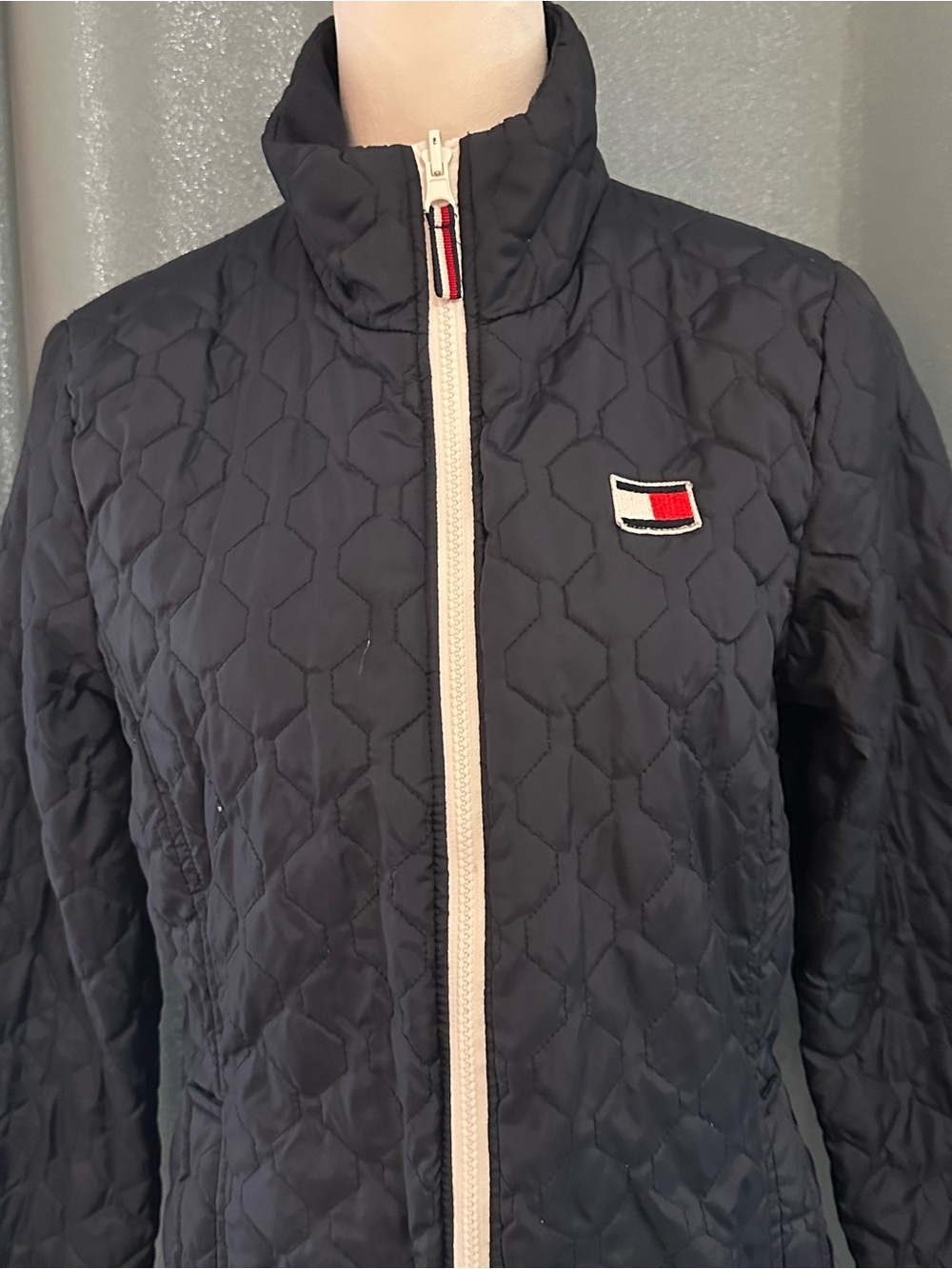 Tommy Hilfiger Women’s M 3-in-1 All Weather System Quilted Jacket Navy Blue
